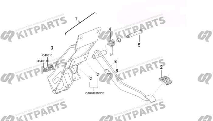 Педаль тормоза Haval Wingle 7