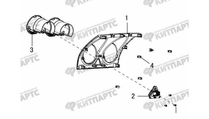 Накладка панели приборов верхняя центральная Great Wall Hover H5