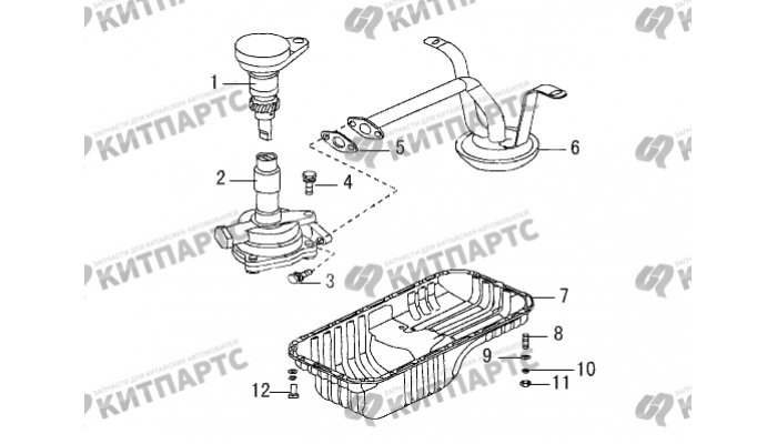 Насос. картер масляный Great Wall